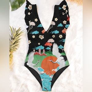 NEW Averie NARNIA Plunge one Piece Swimsuit NEW Size Medium